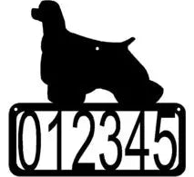 Cocker Spaniel Dog House Address Sign - The Metal Peddler Address Signs address sign, breed, Breed C, Cocker Spaniel, Dog, House sign, Personalized Signs, personalizetext, porch