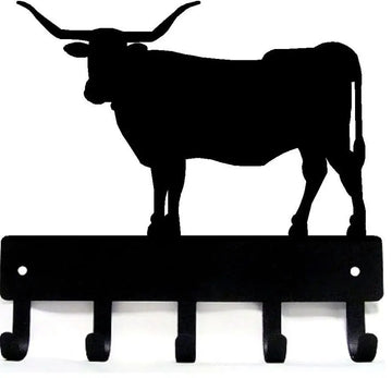 Longhorn Steer Bull Key Rack - The Metal Peddler Key Rack bull, farm, key rack, longhorn, not-Dog, steer