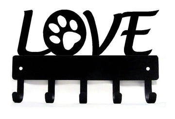 Love Paw (Dogs) #2 - Key Rack & Leash Holder - The Metal Peddler Key Rack Any Breed, Dog, key rack, leash hanger, leash rack