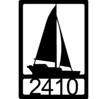Sailboat Personalized Address Sign - The Metal Peddler Address Signs address sign, boat, House sign, Personalized Signs, personalizetext, porch