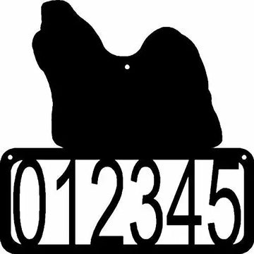 Shih Tzu Dog House Address Sign - The Metal Peddler Address Signs address sign, breed, Dog, House sign, Personalized Signs, personalizetext, porch, Shih Tzu