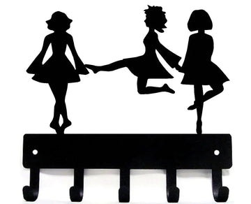 Irish Dance Trio Key Rack - The Metal Peddler Key Rack dance, key rack, medal hanger, sporthooks