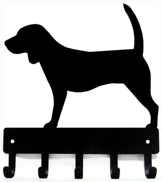 Metal beagle-shaped key holder with multiple hooks