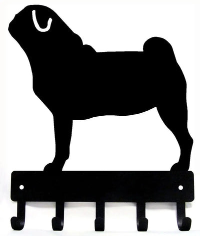 Pug | Dog Leash Hangers, Key Holders, Name Plaques & Address Signs - The Metal Peddler