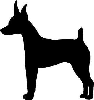 © The Metal Peddler. Silhouette of a x dog address sign.© The Metal Peddler. Silhouette of a toy fox terrier dog