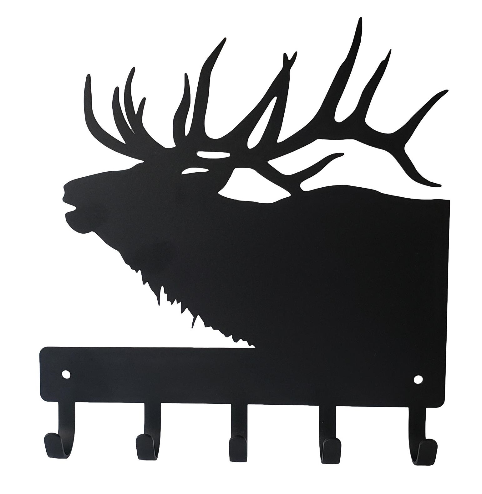 Elk wildlife key hanger, metal decor