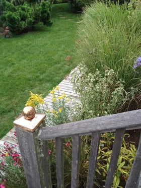 Copper Fence Cap with Copper Ball