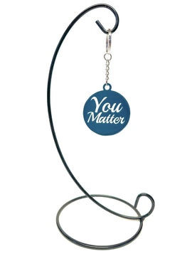 Affirmation keychain that says You Matter and is teal