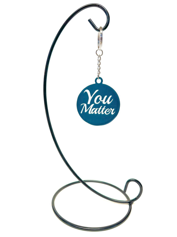 Affirmation keychain that says You Matter and is teal