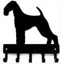 Airedale Terrier dog breed key rack/leash holder with 5 hooks