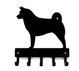 Akita key rack/ leash holder with 5 hooks
