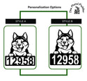 Akita Address Sign - Detailed Dog Design with Custom House Numbers The Metal Peddler