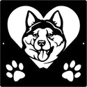 Akita Dog Sign with Heart