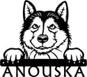 Alaskan Malamute Detailed Dog Face Welcome Sign or Custom Name The Metal Peddler