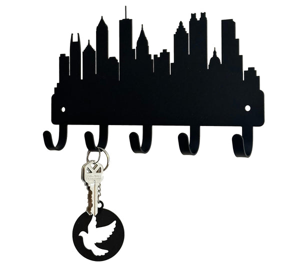 Atlanta City Skyline Key Holder with 5 Hooks