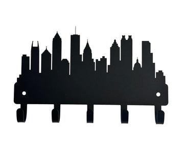 Atlanta City Skyline Silhouette with 5 hooks 
