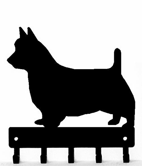Australian Terrier Dog Key Rack/ Leash Hanger with 5 Hooks