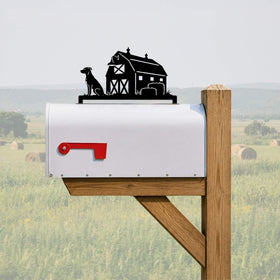 Barn & Farm Dog Mailbox Topper - Personalized House Numbers - 0