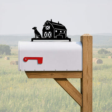 Barn & Farm Dog Mailbox Topper - Personalized House Numbers - 0
