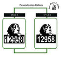 Beagle Address Sign - Detailed Dog Design with Custom House Numbers The Metal Peddler