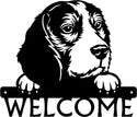 Beagle Detailed Dog Face Welcome Sign or Custom Name The Metal Peddler