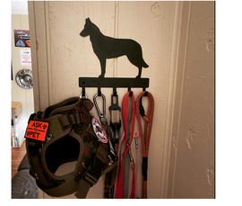 Belgian Malinois Dog Key Rack/ Leash Hanger - The Metal Peddler Key Rack Belgian Malinois, Belgian Shepherd, breed, Breed B, Dog, Inv-T, key rack, leash hanger