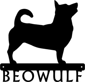 Lancashire Heeler Dog Welcome Sign or Custom Name - The Metal Peddler