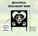 Bernese Mountain Dog Name Sign or Heart Memorial Wall or Yard Plaque The Metal Peddler