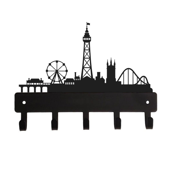 Blackpool England City Skyline Key Holder