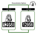 Bloodhound Address Sign - Detailed Dog Design with Custom House Numbers