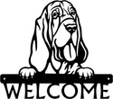 Bloodhound Detailed Dog Face Welcome Sign or Custom Name The Metal Peddler