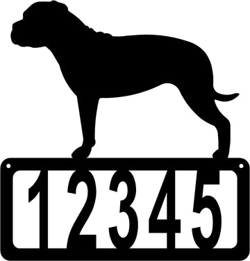 Bullmastiff Dog House Address Sign