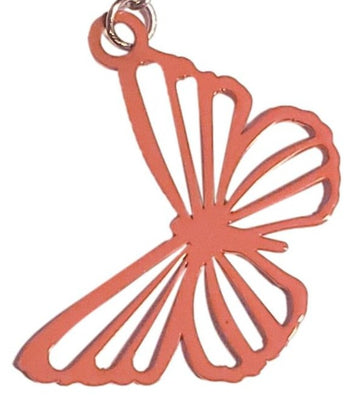 Orange butterfly keychain
