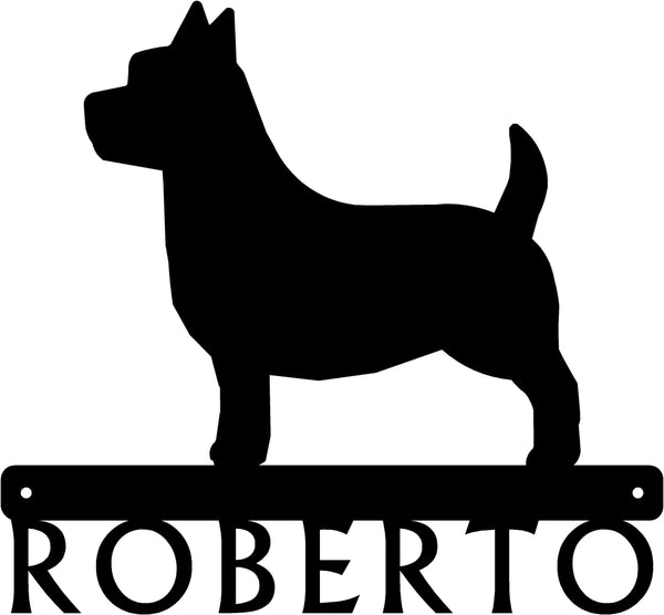 Cairn Terrier Dog Welcome Sign or Custom Name The Metal Peddler