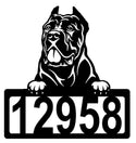 Cane Corso Address Sign - Detailed Dog Design with Custom House Numbers The Metal Peddler