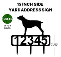 Cane Corso Yard Address Sign with Stakes