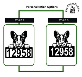 Cardigan Welsh Corgi Address Sign