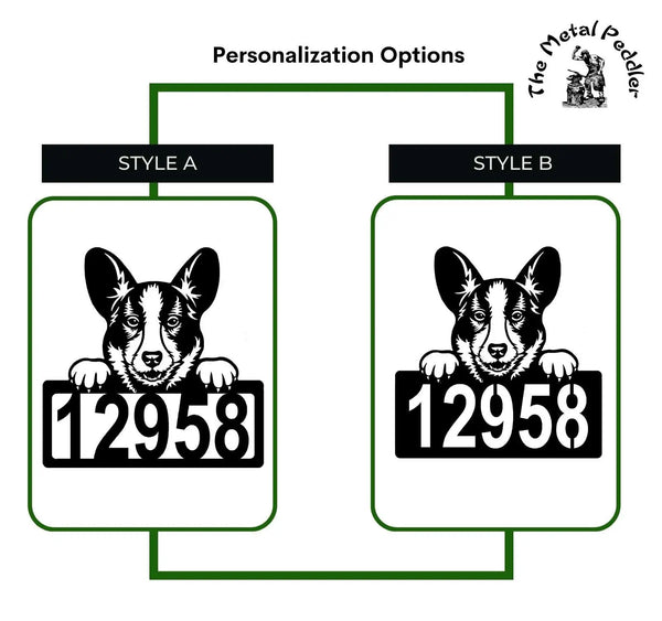Cardigan Welsh Corgi Address Sign