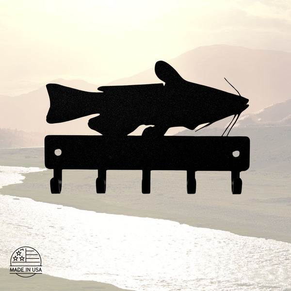 Catfish Key Holder with 5 hooks