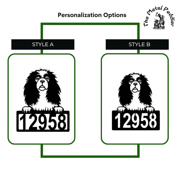 Cavalier King Charles Spaniel Address Sign