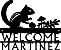 Chipmunk Welcome Sign with Personalization Options The Metal Peddler