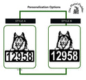 Collie Address Sign - Detailed Dog Design with Custom House Numbers The Metal Peddler