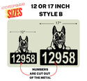 Akita Address Sign - Detailed Dog Design with Custom House Numbers The Metal Peddler