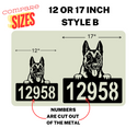 Alaskan Malamute Address Sign - Detailed Dog Design with Custom House Numbers