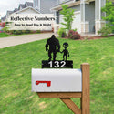 Bigfoot & Alien Mailbox Topper - Personalized House Numbers