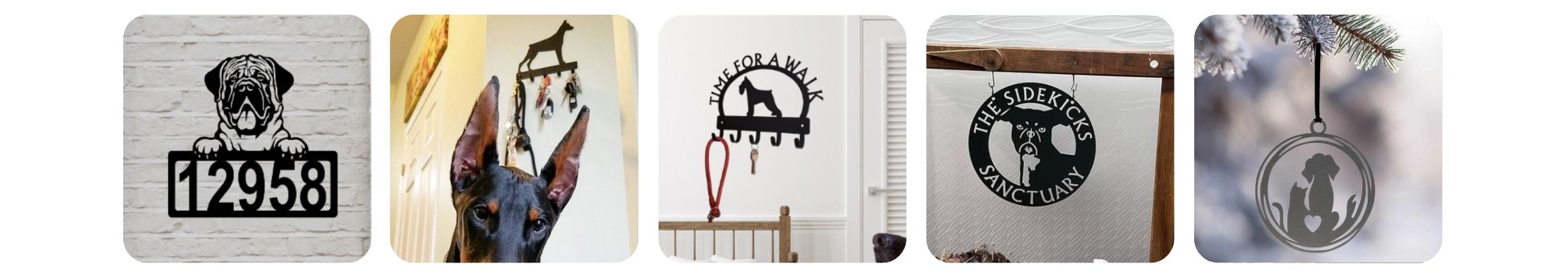 Copy of dogs decor metal art banner