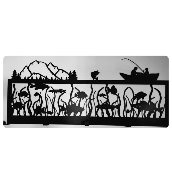Fish Hat Rack Fisherman's Cap & Hat Rack | Wall Mounted Rack 5 Hooks | Made in USA ...