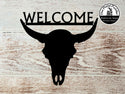 Cow Skull Welcome Sign with Custom Options The Metal Peddler