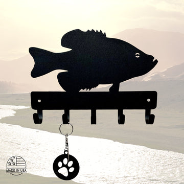 Crappie Fish Key Holder with 5 hooks