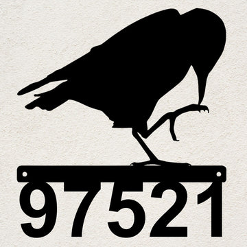 Preening Crow Welcome Sign or Personalized Name Sign - 0